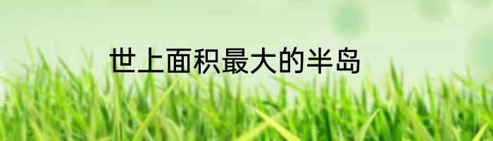 世上面积最大的半岛