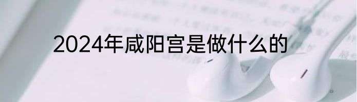2024年咸阳宫是做什么的