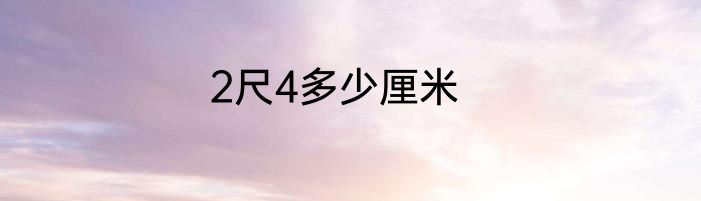 2尺4多少厘米