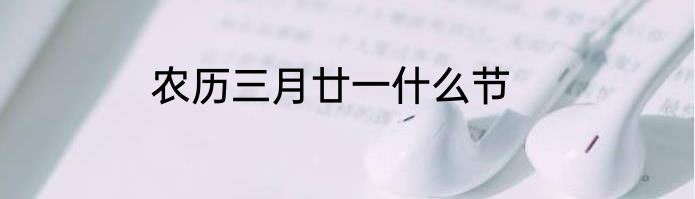 农历三月廿一什么节