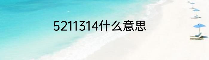 5211314什么意思