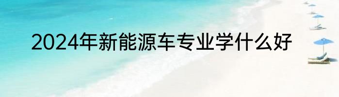 2024年新能源车专业学什么好