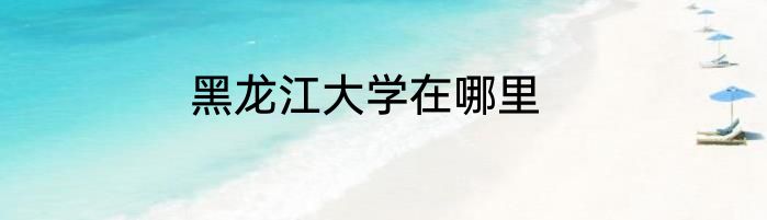 黑龙江大学在哪里