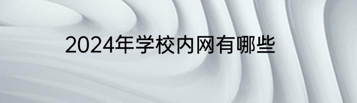 2024年学校内网有哪些
