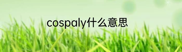 cospaly什么意思