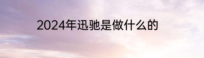2024年迅驰是做什么的
