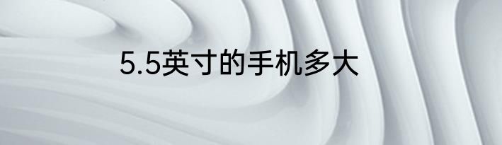 5.5英寸的手机多大