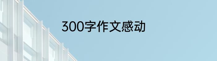 300字作文感动