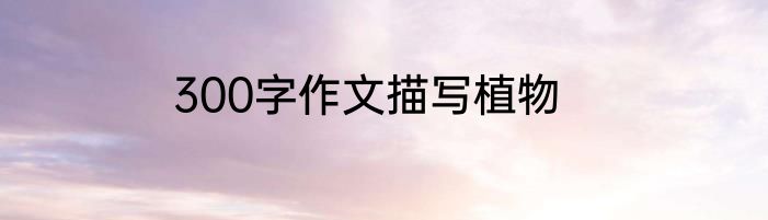300字作文描写植物