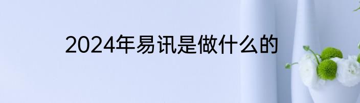2024年易讯是做什么的