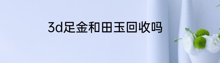 3d足金和田玉回收吗