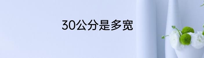 30公分是多宽