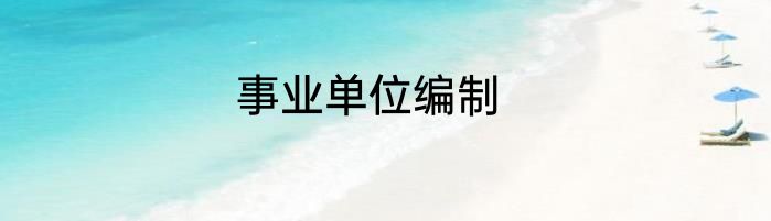 事业单位编制
