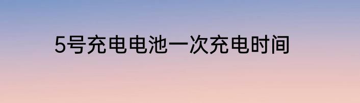5号充电电池一次充电时间