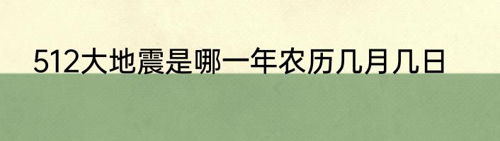 512大地震是哪一年农历几月几日