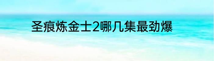 圣痕炼金士2哪几集最劲爆