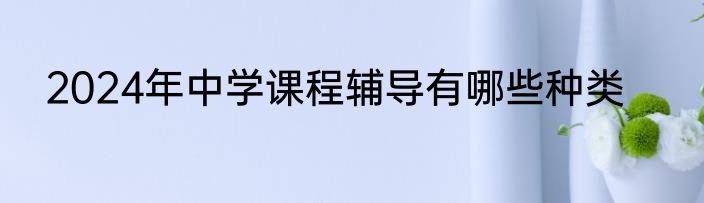 2024年中学课程辅导有哪些种类