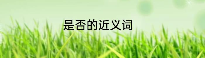 是否的近义词