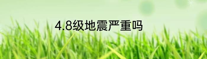 4.8级地震严重吗