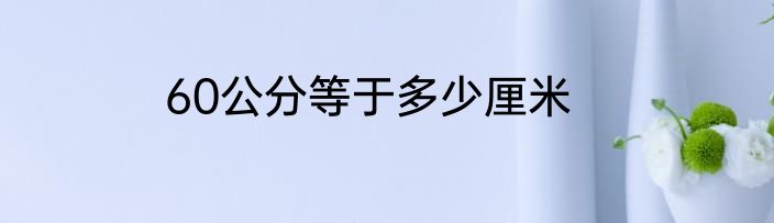 60公分等于多少厘米