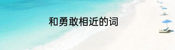 和勇敢相近的词
