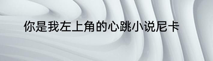 你是我左上角的心跳小说尼卡