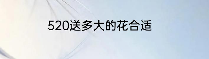 520送多大的花合适