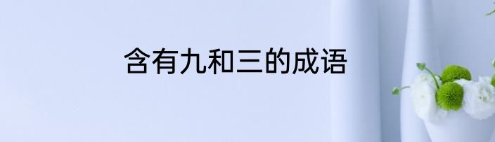 含有九和三的成语
