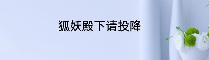 狐妖殿下请投降