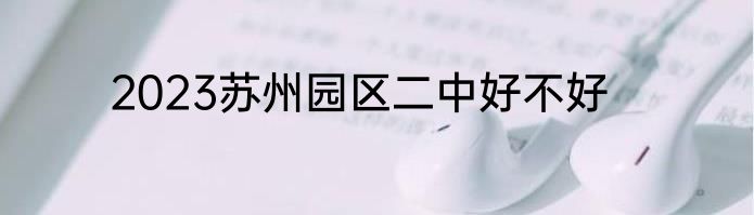 2023苏州园区二中好不好