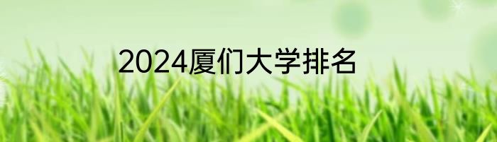 2024厦们大学排名