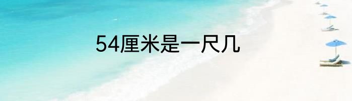 54厘米是一尺几