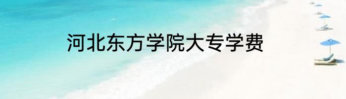河北东方学院大专学费