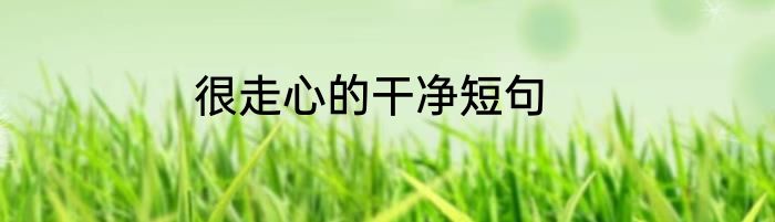 很走心的干净短句