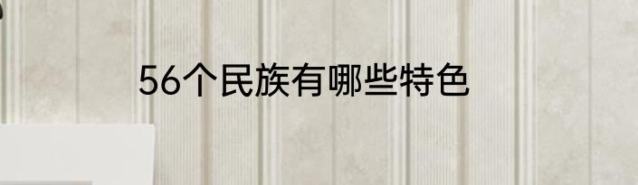 56个民族有哪些特色