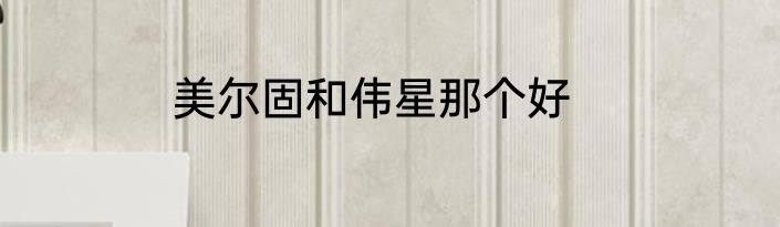 美尔固和伟星那个好