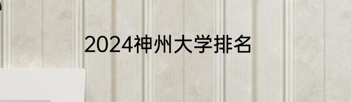 2024神州大学排名