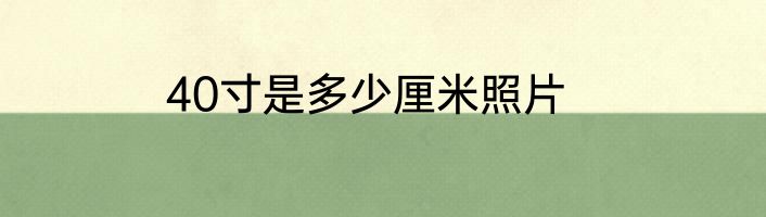 40寸是多少厘米照片