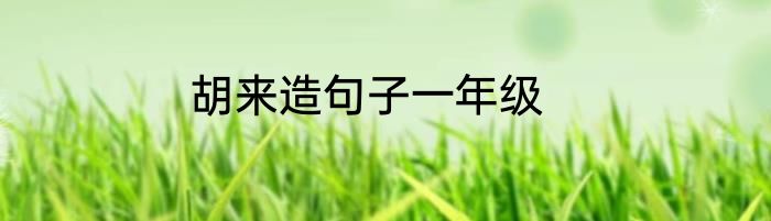 胡来造句子一年级