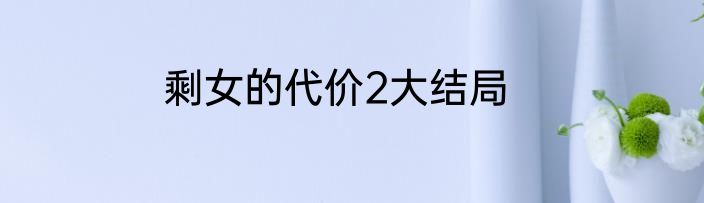 剩女的代价2大结局