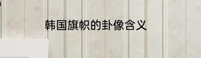 韩国旗帜的卦像含义