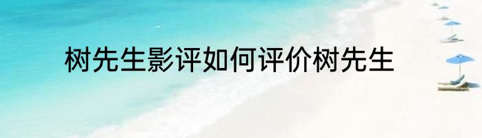 树先生影评如何评价树先生