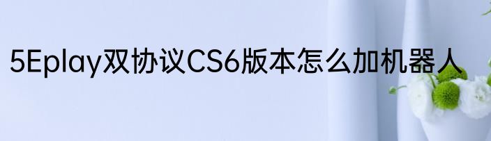 5Eplay双协议CS6版本怎么加机器人