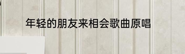 年轻的朋友来相会歌曲原唱