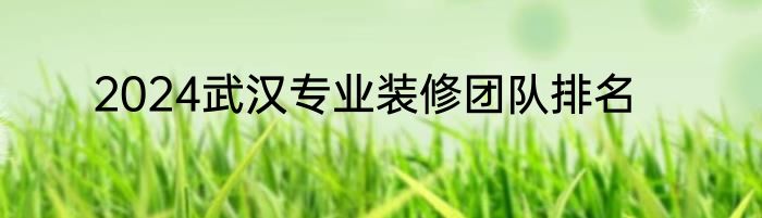 2024武汉专业装修团队排名