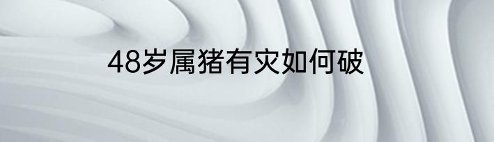 48岁属猪有灾如何破