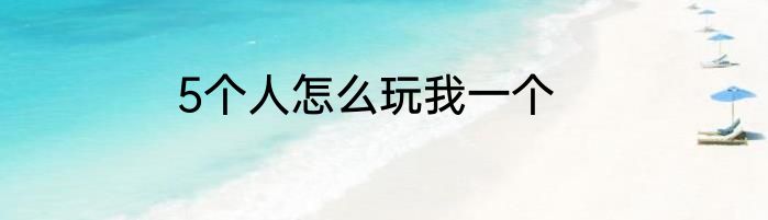 5个人怎么玩我一个