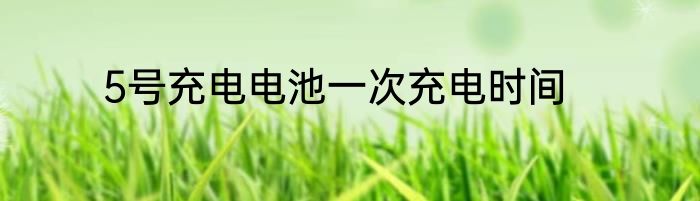 5号充电电池一次充电时间