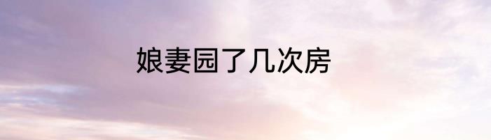 娘妻园了几次房
