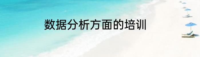 数据分析方面的培训